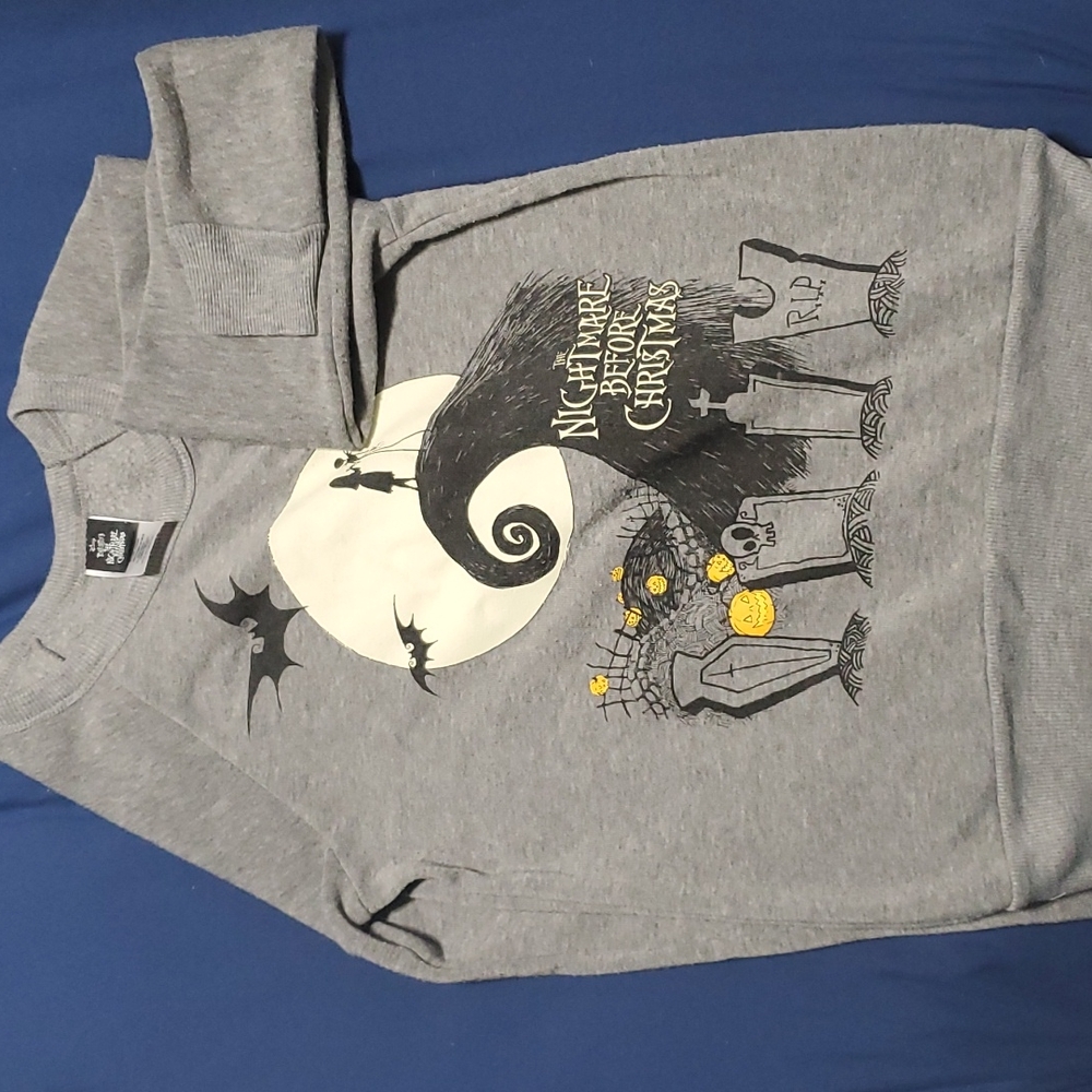 Disney's Nightmare Before Christmas Grey Sweater - Small